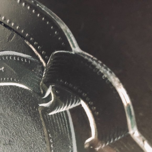 VINTAGE Mikasa "Holiday Bells" Crystal 10" Oval Serving Bowl NWT - Picture 4 of 5